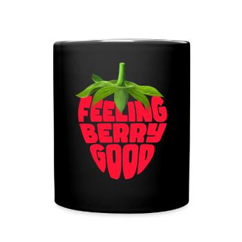 Feeling Berry Good Strawberry - Tasse einfarbig - Schwarz - Vorne