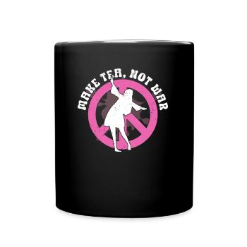 Hippie Peace Sign Peace Flowers Flower Child - Full Colour Mug - black - Front