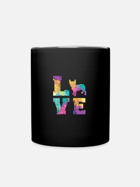 Amour bouledogue français - Mug uni - noir