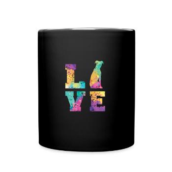 Pitbull Terrier Amour - Mug uni - noir - Devant