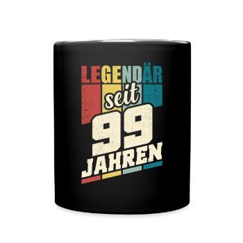 99. Geburtstag Legendär Seit 99 Jahren Legende 99 - Tasse einfarbig - Schwarz - Vorne