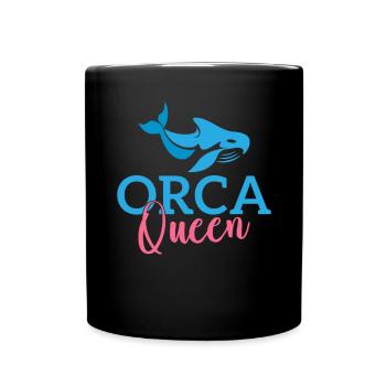 Orca Wal Geschenke - Tasse einfarbig - Schwarz - Vorne