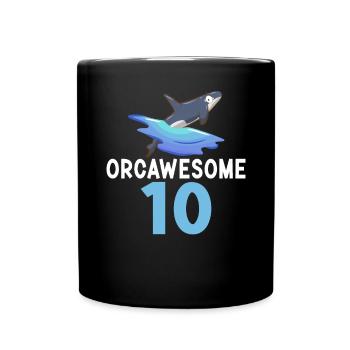 Orca Wal Geschenke - Tasse einfarbig - Schwarz - Vorne