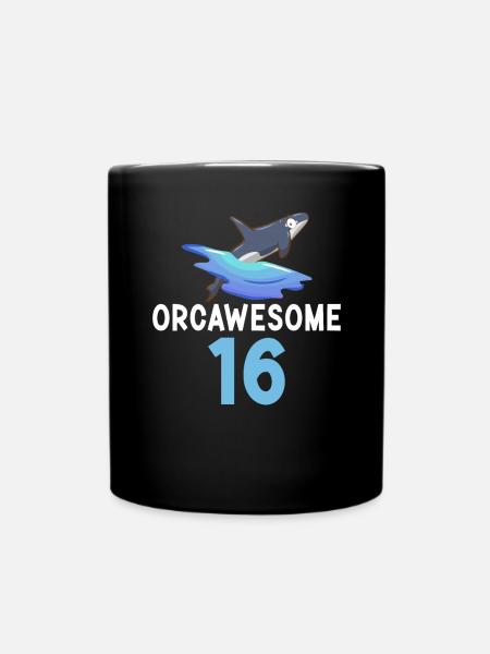 Orca Wal Geschenke - Tasse einfarbig - Schwarz