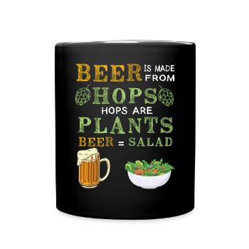 Feiern Bier Party Spruch I Biertrinken - Tasse einfarbig - Schwarz - Vorne