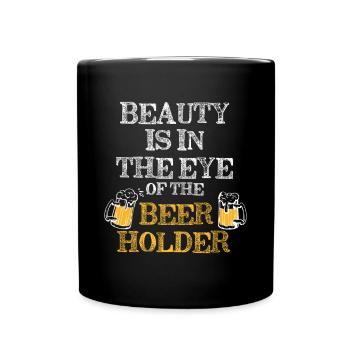 Feiern Bier Party Spruch I Biertrinken - Tasse einfarbig - Schwarz - Vorne