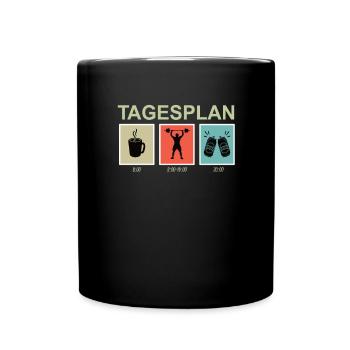 Fitnesszubehör für Sportler - Tasse einfarbig - Schwarz - Vorne