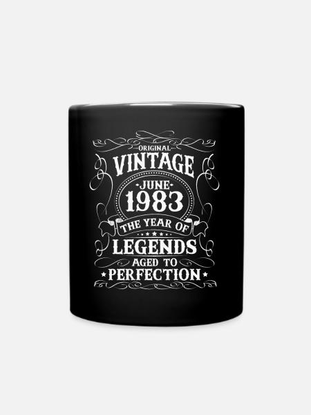 Juni Jahrgang 1983 geboren Legenden Geburtstag - Tasse einfarbig - Schwarz