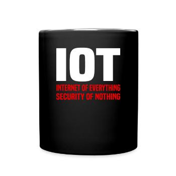 Internet Of Things IOT Programmer Admin IT - Full Colour Mug - black - Front