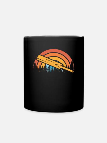 Cricketschläger Sonnenuntergang - Tasse einfarbig - Schwarz