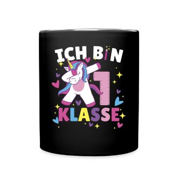 Ich bin 1. Klasse - Tasse einfarbig - Schwarz - Vorne