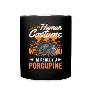 Porcupine Costume Humain Halloween - Mug uni - noir - Devant