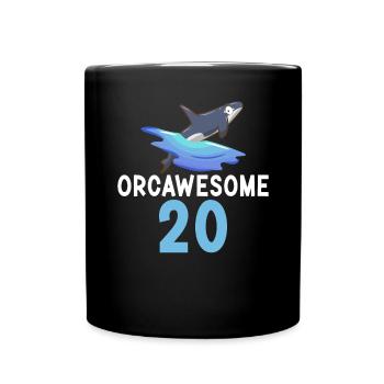 Orca Wal Geschenke - Tasse einfarbig - Schwarz - Vorne