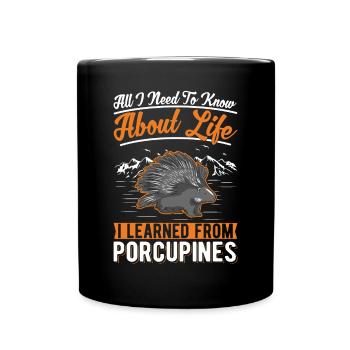 Cadeau de porc-épic - Mug uni - noir - Devant