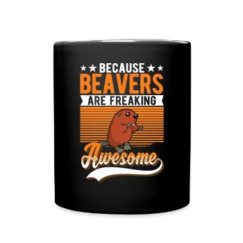 Beaver Gift Beaver Dam - Full Colour Mug - black - Front