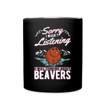 Beaver Beaver Dam Gift Beaver - Full Colour Mug - black - Front