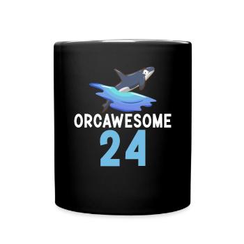 Orca Wal Geschenke - Tasse einfarbig - Schwarz - Vorne