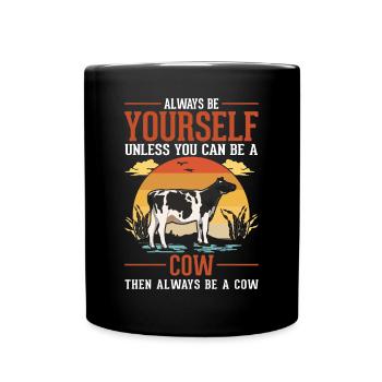 Cow Gift Farmer Cattle Breeder Cows - Full Colour Mug - black - Front
