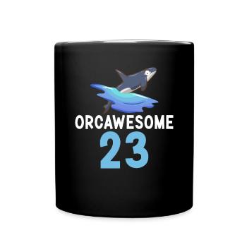 Orca Wal Geschenke - Tasse einfarbig - Schwarz - Vorne