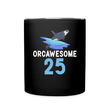 Orca Wal Geschenke - Tasse einfarbig - Schwarz - Vorne