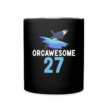 Orca Wal Geschenke - Tasse einfarbig - Schwarz - Vorne