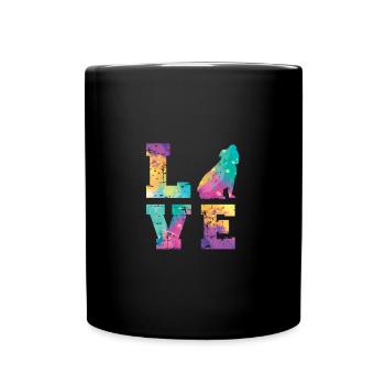 Bouledogue anglais Amour - Mug uni - noir - Devant