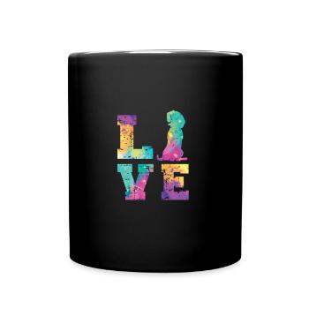 Beagle Love - Full Colour Mug - black - Front
