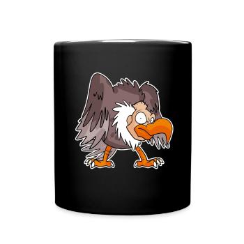 Vautour - Mug uni - noir - Devant