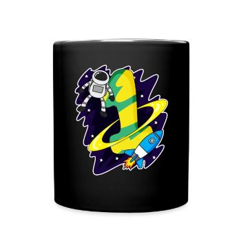 1 year old - Enrollment - Astronaut motif - Full Colour Mug - black - Front