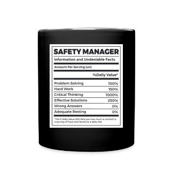 Responsable de la sécurité sanitaire au travail - Mug uni - noir - Devant