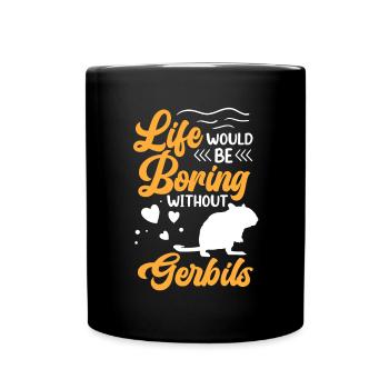 Alésage sans rongeur gerbille Gerbille - Mug uni - noir - Devant