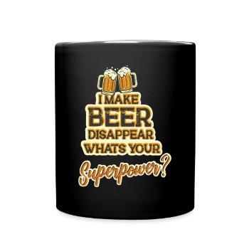 Feiern Bier Party Spruch I Biertrinken - Tasse einfarbig - Schwarz - Vorne