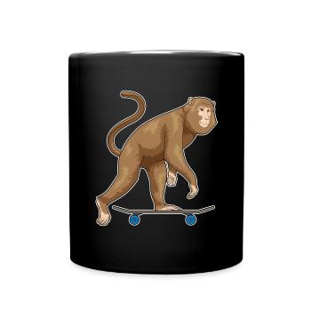 Monkey Skater Skateboard - Mug uni - noir - Devant