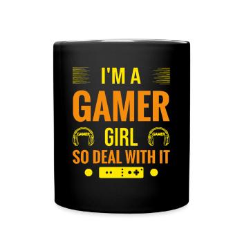 Im A Gamer Girl Gaming Citations - Mug uni - noir - Devant