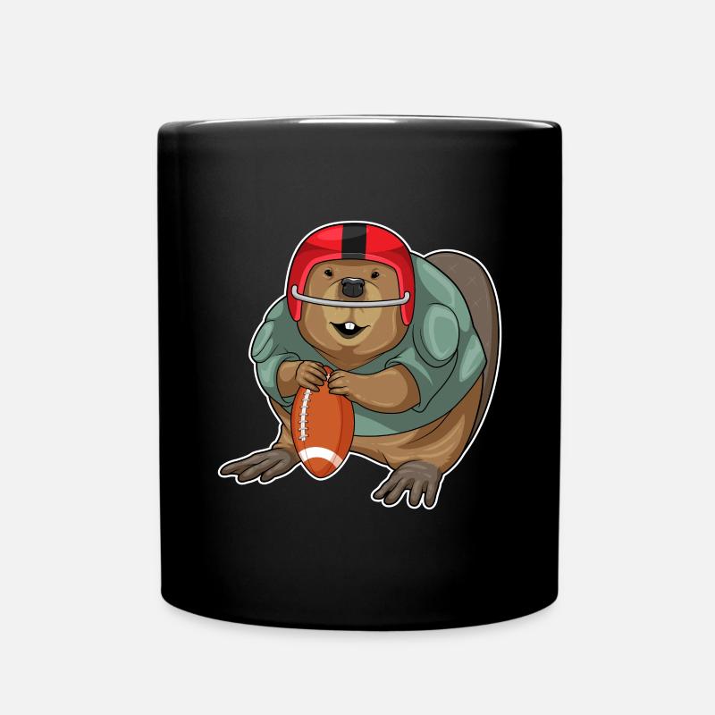 Biber American Football - Tasse einfarbig - Schwarz