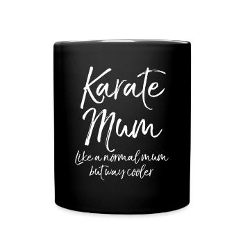 Fête des mères Karaté Maman comme une maman normale mais wayf - Mug uni - noir - Devant