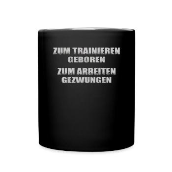 Fitnesszubehör für Sportler - Tasse einfarbig - Schwarz - Vorne