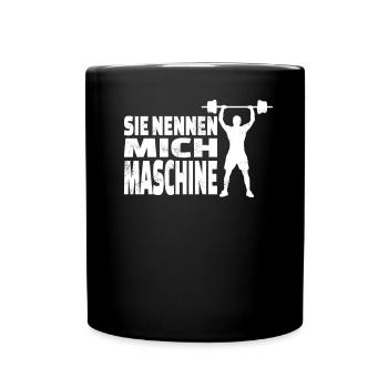 Fitnesszubehör für Sportler - Tasse einfarbig - Schwarz - Vorne