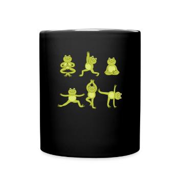 Yoga Frog - Full Colour Mug - black - Front