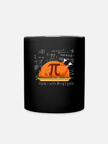 Pi Mathe Thanksgiving Truthahn Mathematiker Mathe - Tasse einfarbig - Schwarz