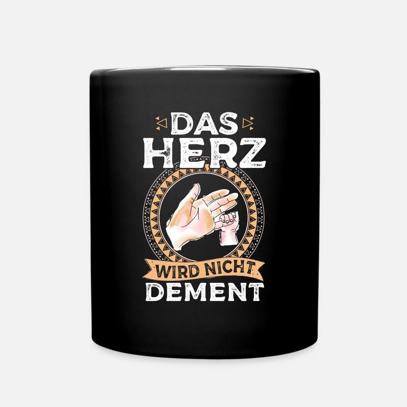 Das Herz Wird Nicht Dement Pflege Altenpflege - Tasse einfarbig - Schwarz