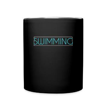 Lettrage de natation - Mug uni - noir - Devant