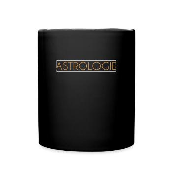 Astrologie Schriftzug - Tasse einfarbig - Schwarz - Vorne