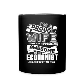 Economist Proud Wife Of Awesome Economist - Full Colour Mug - black - Front