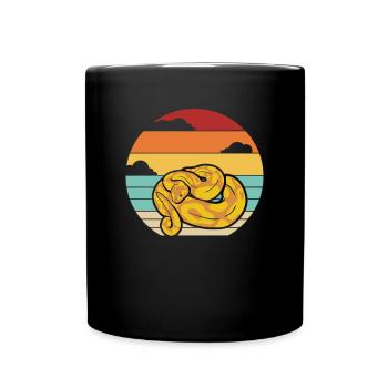Retro Snake Scale Creepers Python Banana - Mug uni - noir - Devant
