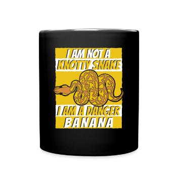 Not A Knotty Snake Danger Banana Schlange Banana - Full Colour Mug - black - Front