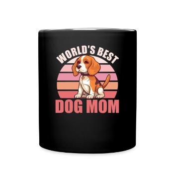 Les meilleurs chiens du monde Maman Mignon Beagle - Mug uni - noir - Devant