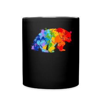 Panda Splash Art Animal Lover - Full Colour Mug - black - Front