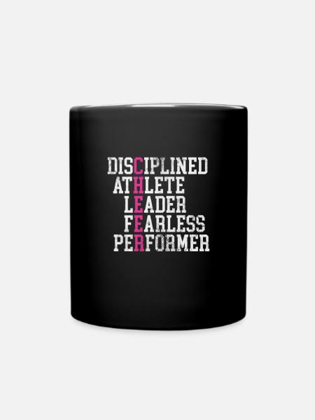 Cheerleader Cheerleading Sport Gymnastik Geschenk - Tasse einfarbig - Schwarz