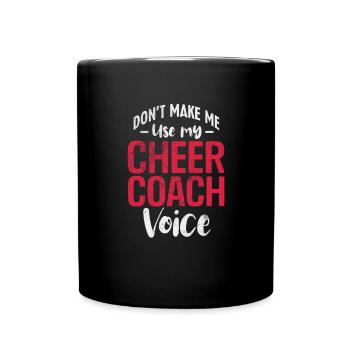 Cheerleader Cheerleading Sport Gymnastik Geschenk - Tasse einfarbig - Schwarz - Vorne